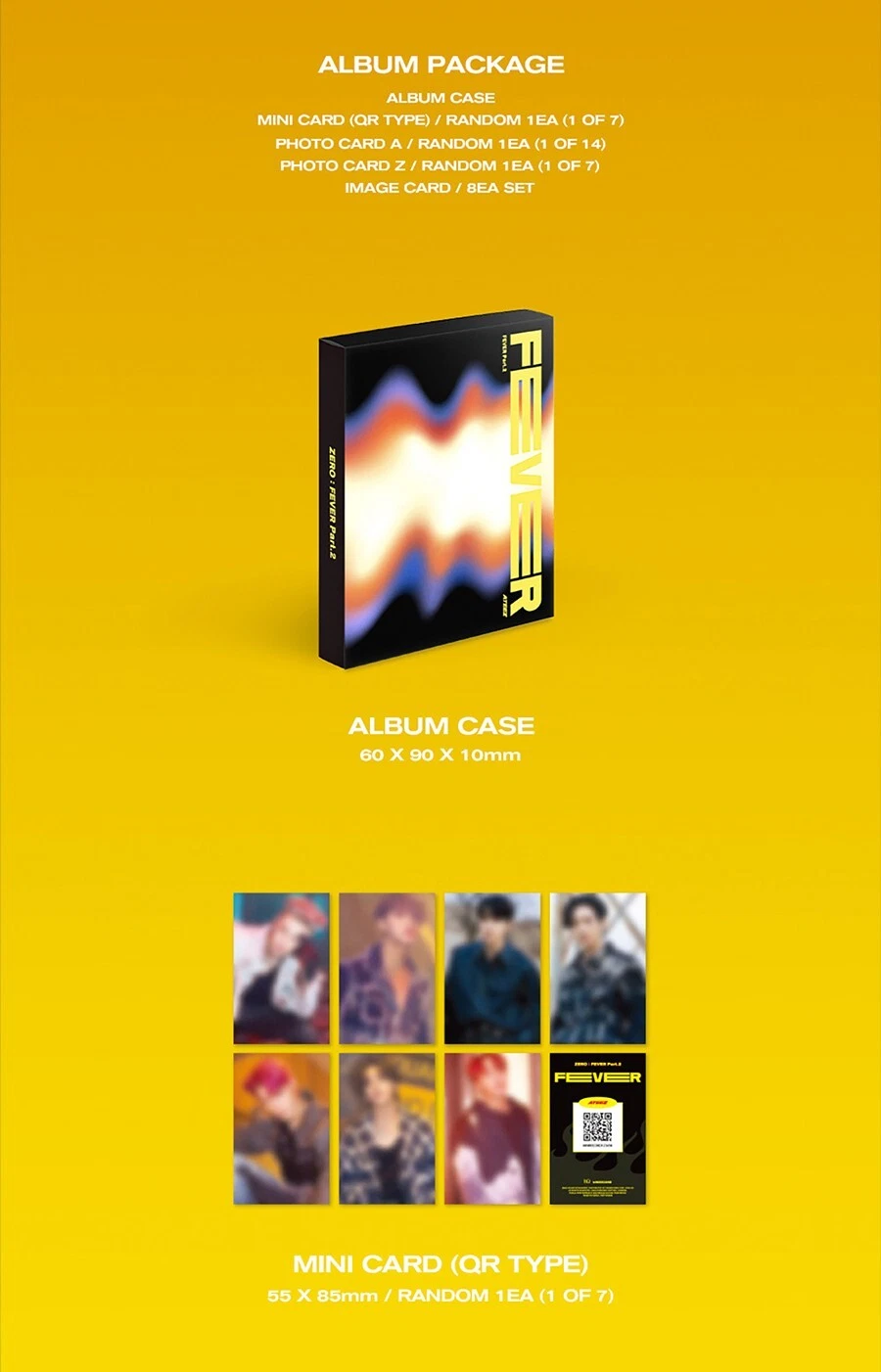 ATEEZ ZERO:FEVER PART.2 Album PLATFORM 3 Ver SET/3 QR+6 Photo Card
