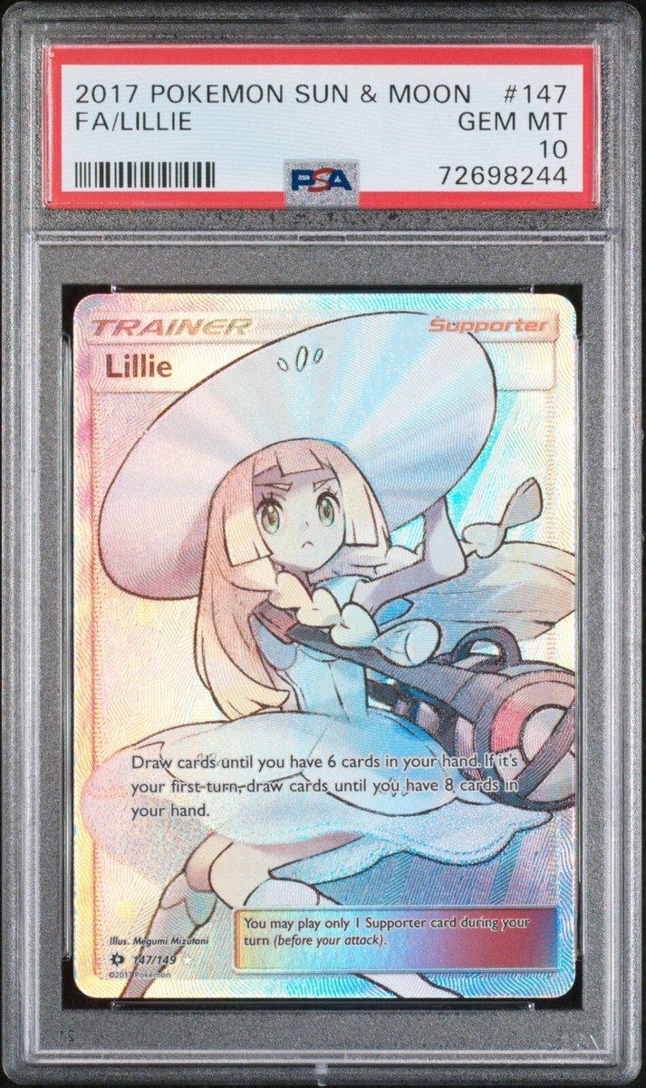 2017 Pokemon Sun & Moon Lillie Full Art Holo FA Rare Holo #147 PSA