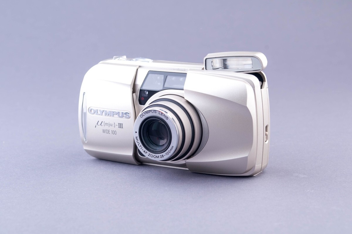 Olympus Mju III Zoom 100 Wide 35mm Point & Shoot Film Camera