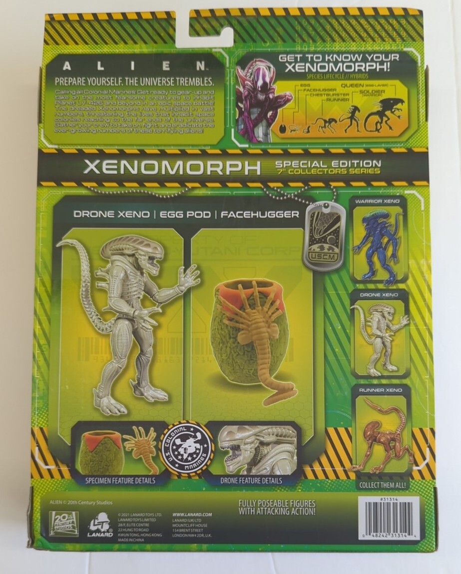 Lanyard Xenomorph Drone w/Pod & Hugger, 7