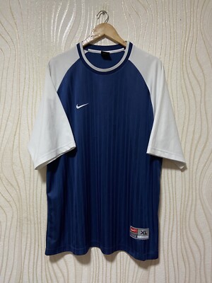 NIKE 90s SHIRT JERSEY NIKE FOOTBALL SOCCER sz XL MEN NAVY | eBay