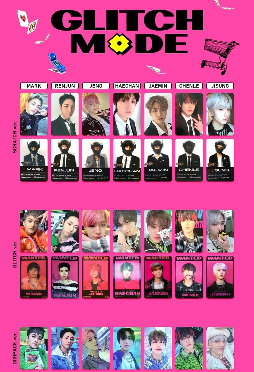 NCT Dream Glitch Mode official photo card Scratch Digipack ver