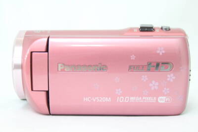 Panasonic HC-V520M Pink Digital HD Video Camera Memory 32GB 50x