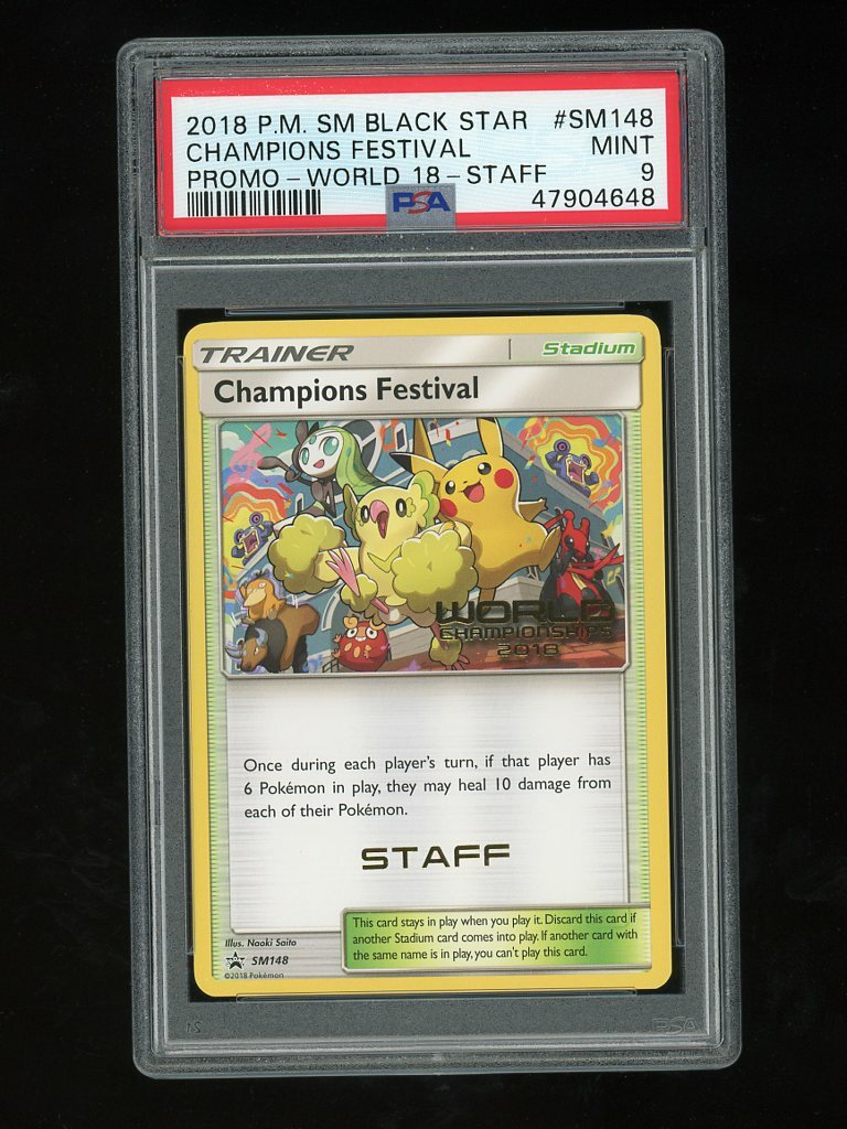 Pokemon PSA 9 Mint 2018 Champions Festival STAFF World