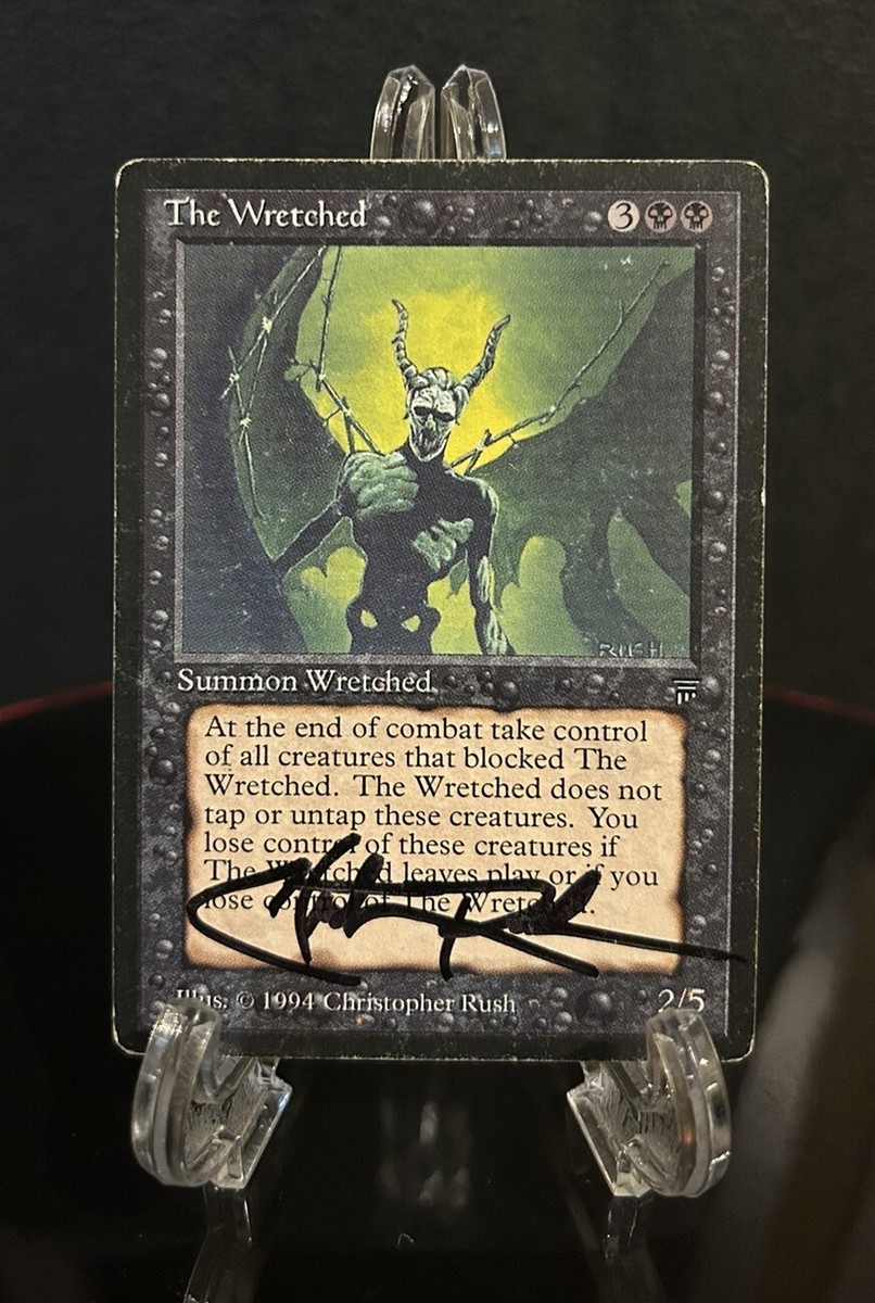 MTG Magic The Wretched Legends Artist Signed Christopher Rush MP