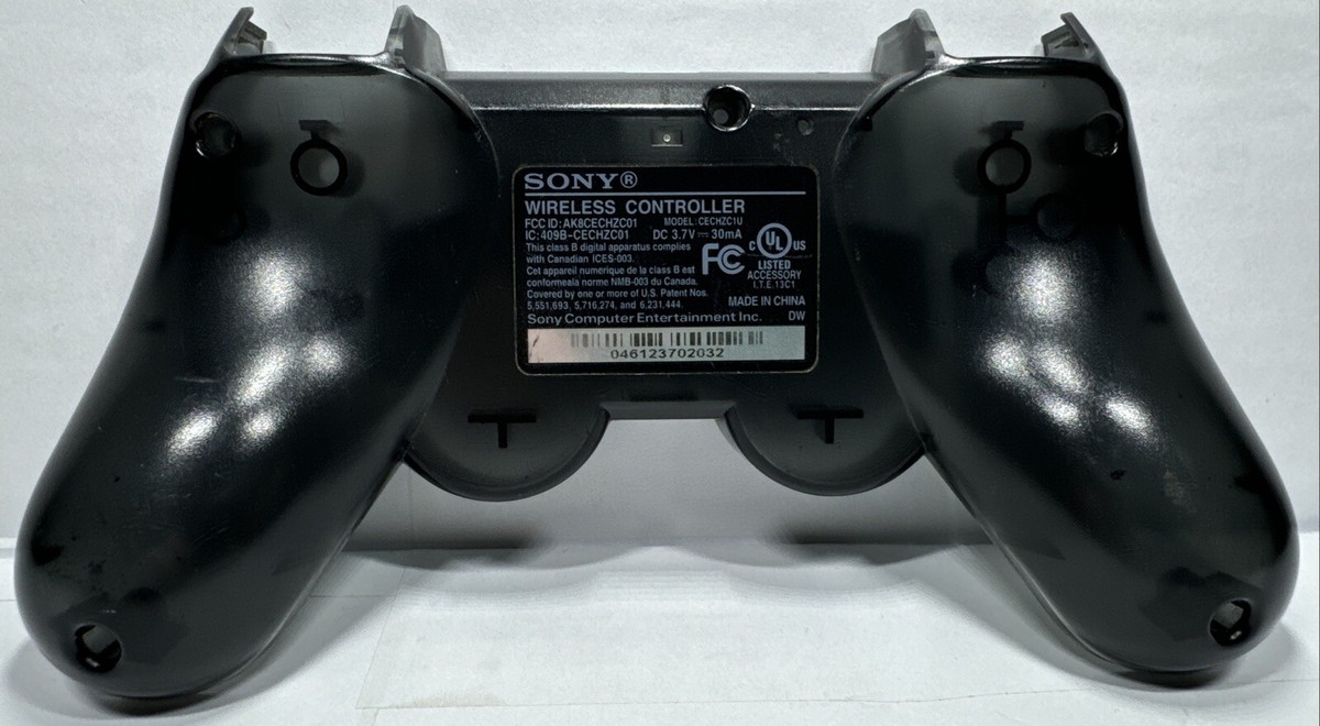 OEM Sony PS3 Transparent Black Sixaxis Controller Rear Housing