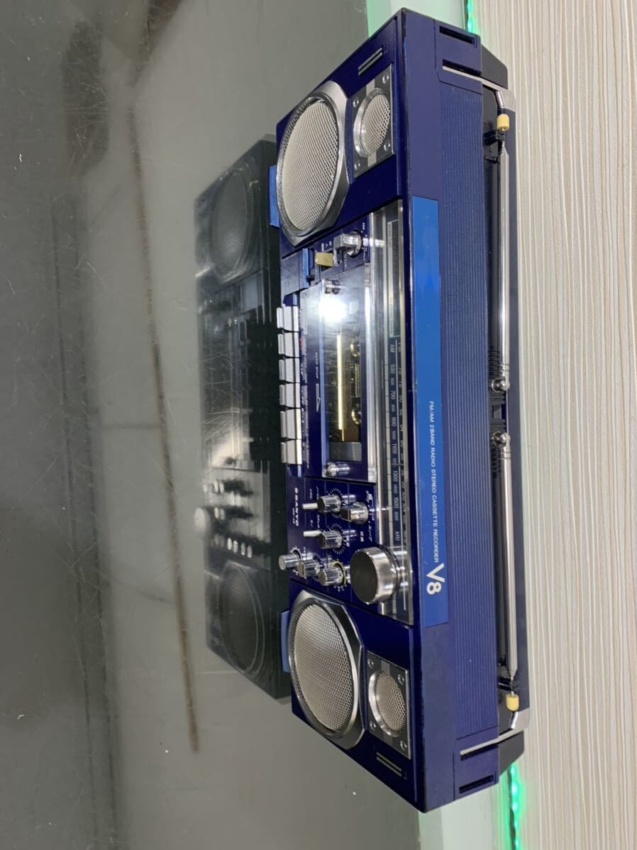 SANYO MR-V8 Cassette Radio Navy Retro Showa Japan Free Shipping | eBay