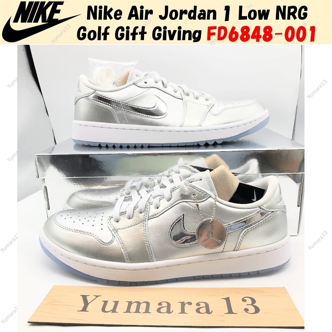 Nike Air Jordan 1 Low G NRG Golf Gift Giving Silver FD6848-001