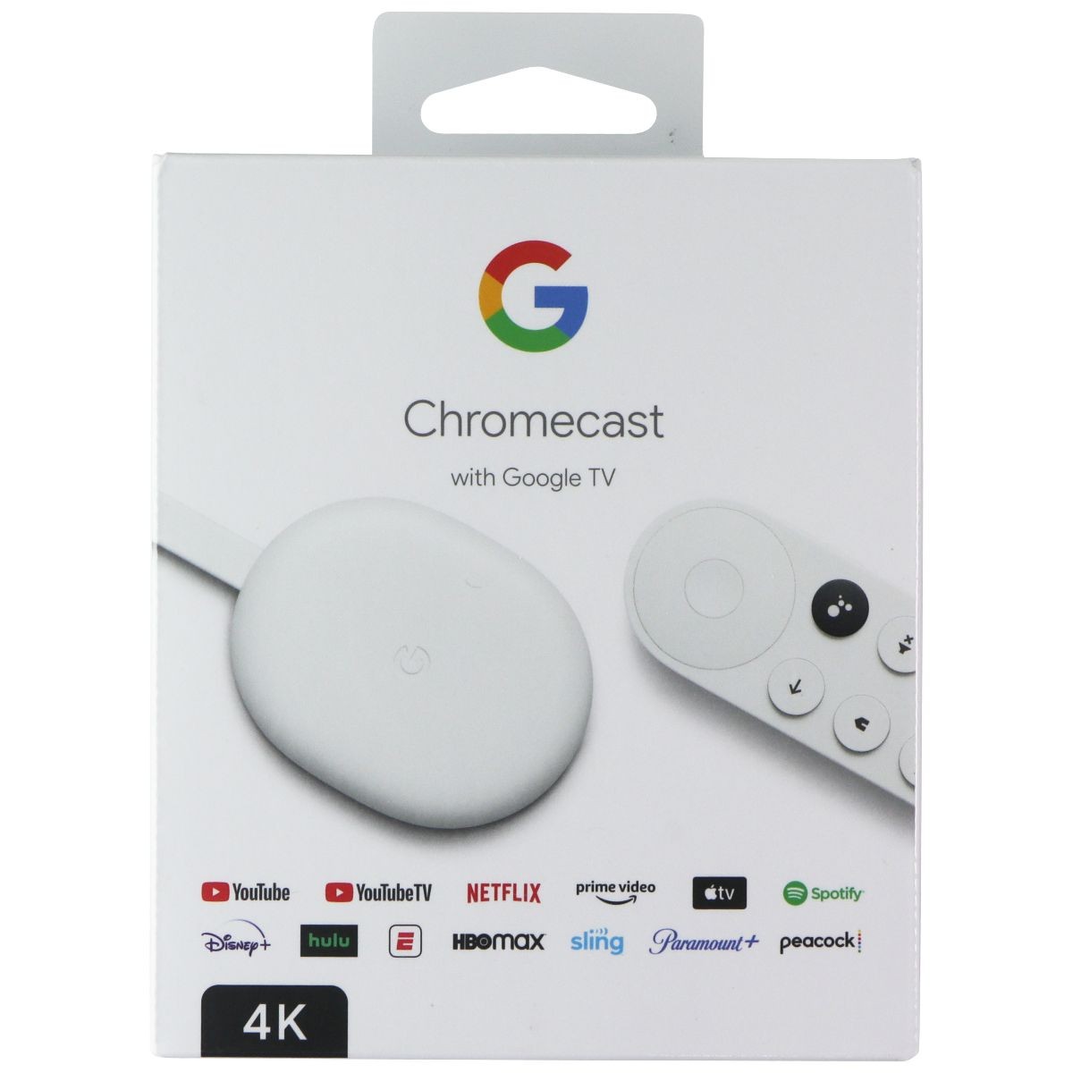 Google 4K Chromecast with Google TV - Snow (GA01919-US) | eBay