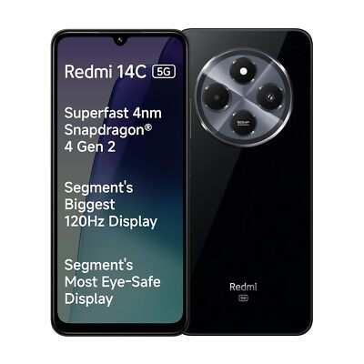 Redmi 14C 5G (Stargaze Black, 4GB RAM, 64GB Storage) | Superfast