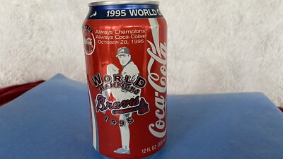 Atlanta Braves MLB World Series unopened commeraive coca-cola can