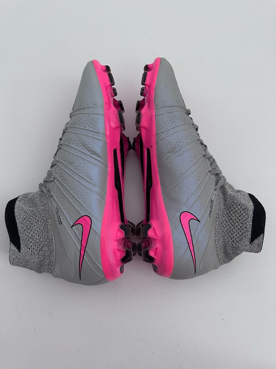 Nike Mercurial Superfly Gray Pink Football Soccer Cleats Boots US7