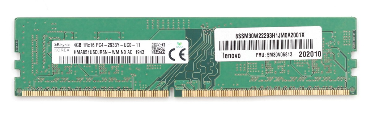 SK Hynix 4GB 1Rx16 PC4-2933Y-UC0-11 Non-ECC Unbuffered Memory