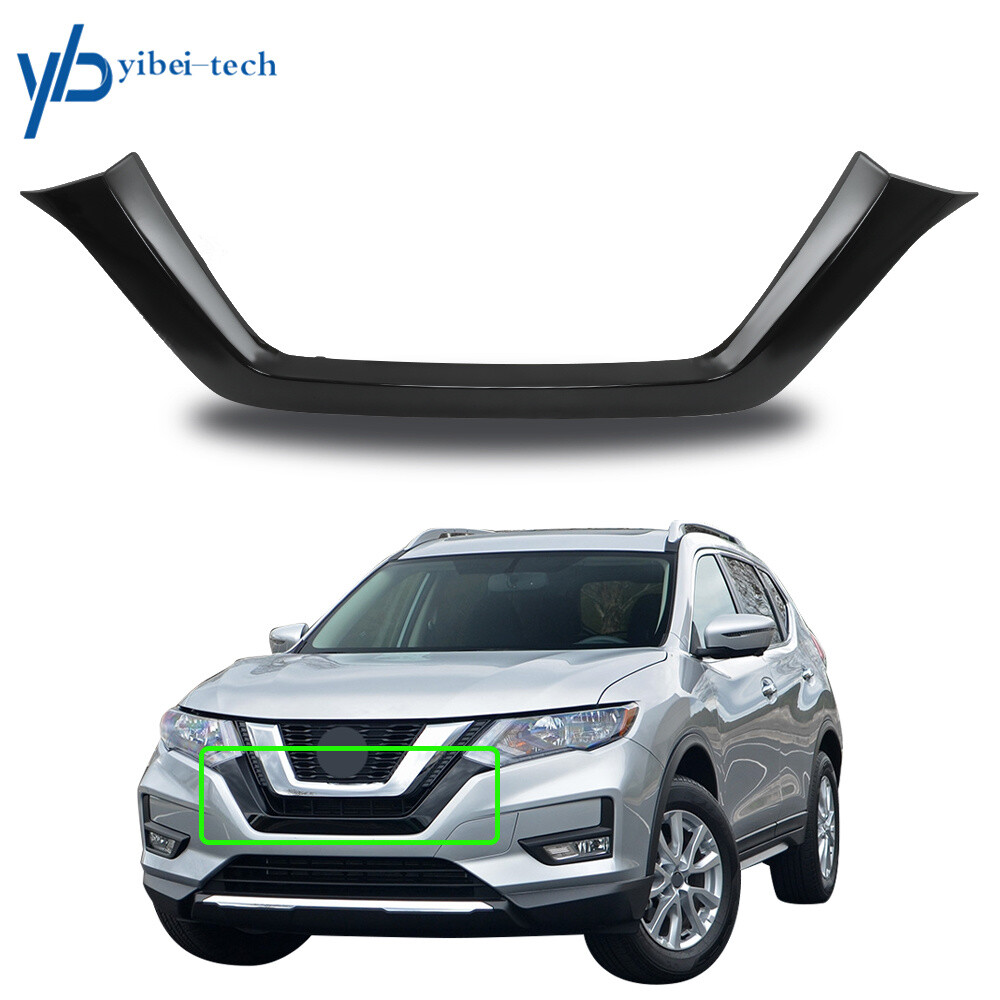 For Nissan Rogue 2017-2020 Front Bumper Grille Black Trim Molding