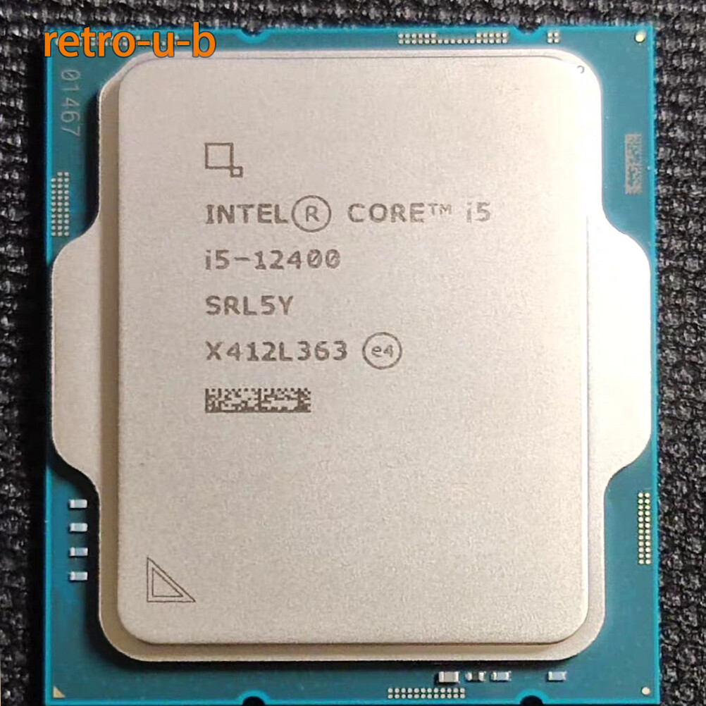 12Th Gen Intel Core i5-12400 LGA 1700 CPU 6-Core Alder Lake 2.5GHz