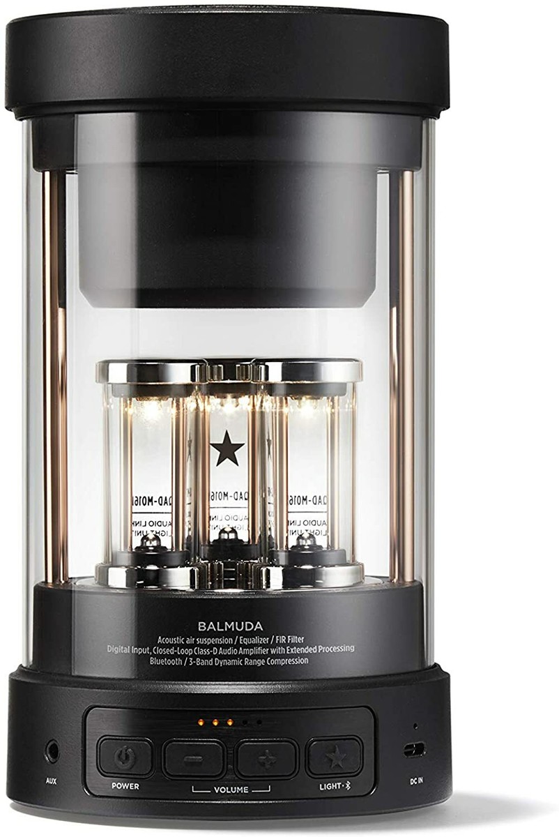 BALMUDA The SPEAKER M01A-BK Bluetooth AUX Wireless LED 360