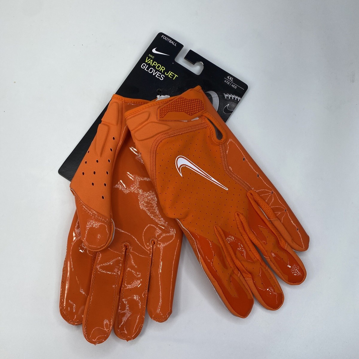 NEW Nike Vapor Jet 6.0 NFL Football Gloves Orange Men Size's 4XL