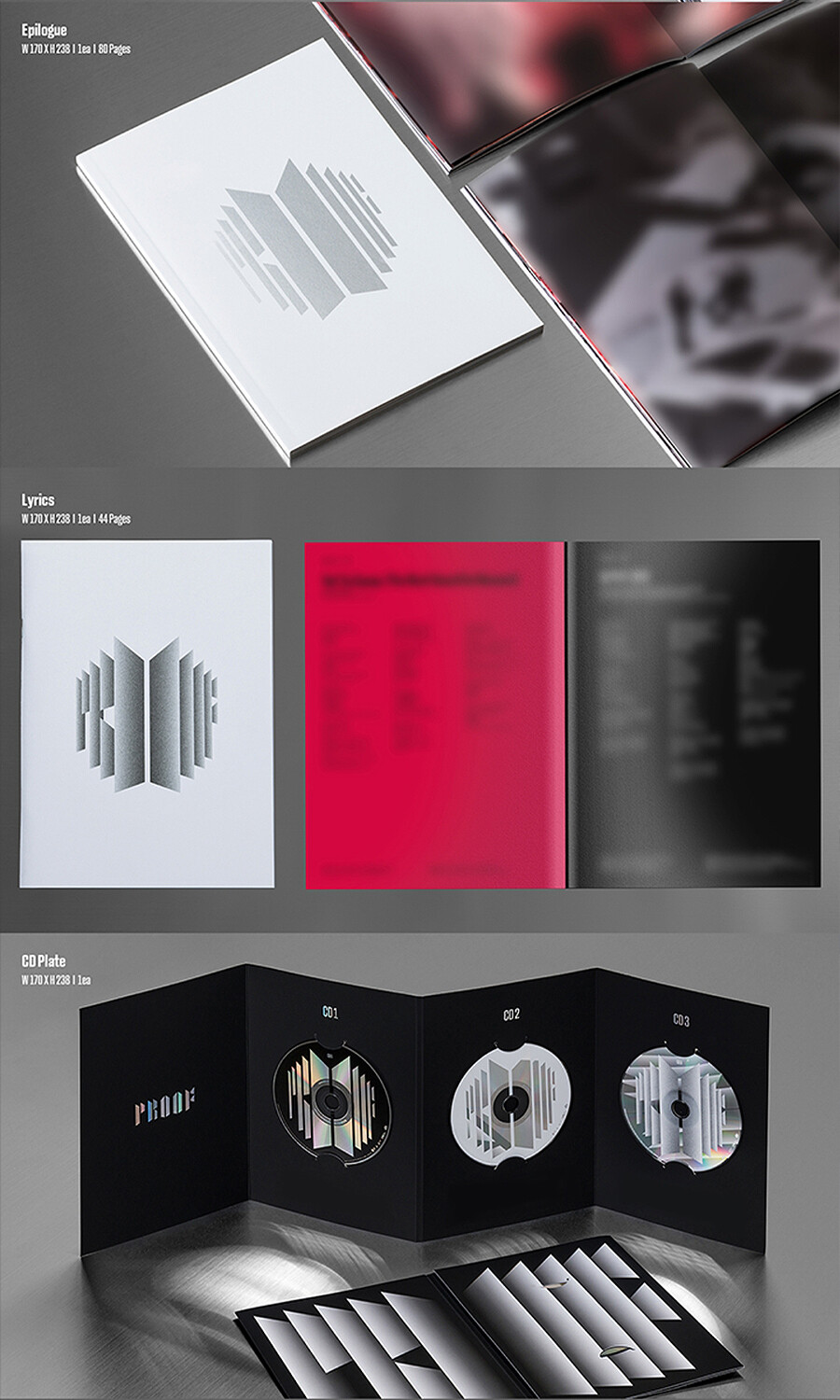 BTS PROOF Album COMPACT+STANDARD SET 6CD+POSTER+Book+Card+Weverse