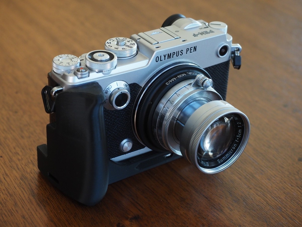 Olympus Pen-F Digital Hand Grip with Arca Swiss - Camera and lens