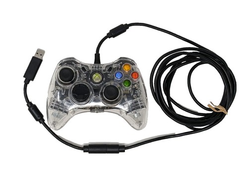 Xbox 360 Wired Clear Afterglow Controller Model PL-3702 AX.1 PDP