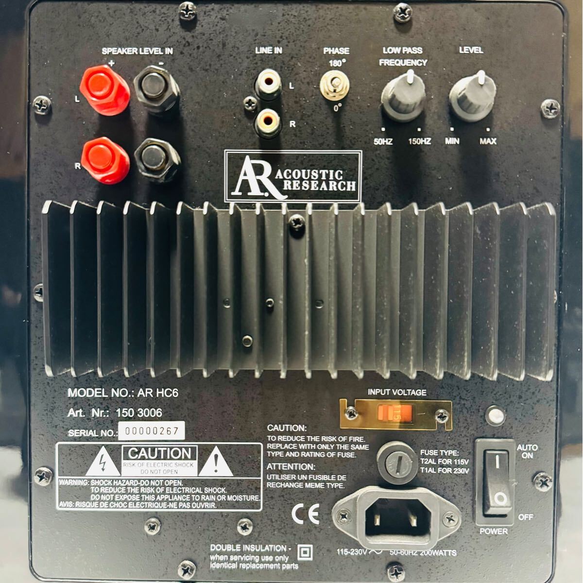 Super rare ACOUSTIC RESEARCH AR HC6 home theater speaker system