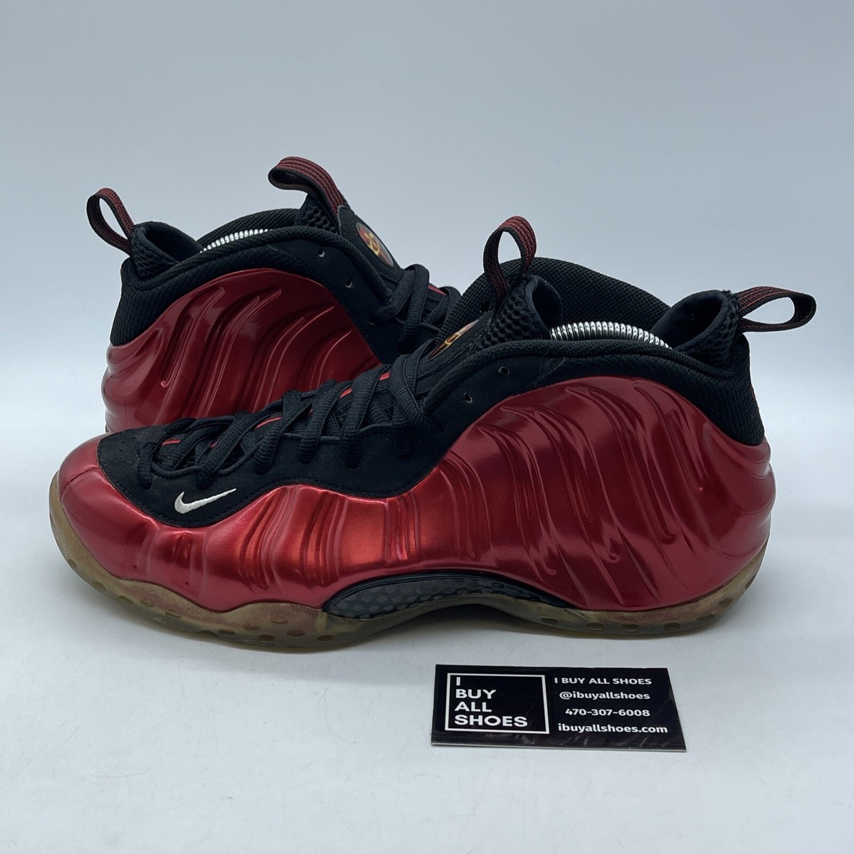 Size 10 - Nike Air Foamposite One 2012 Metallic Red Black Suede