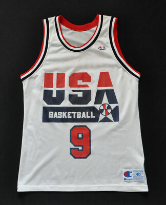 Michael Jordan 1992 Dream Team Champion Jersey Olympics USA White