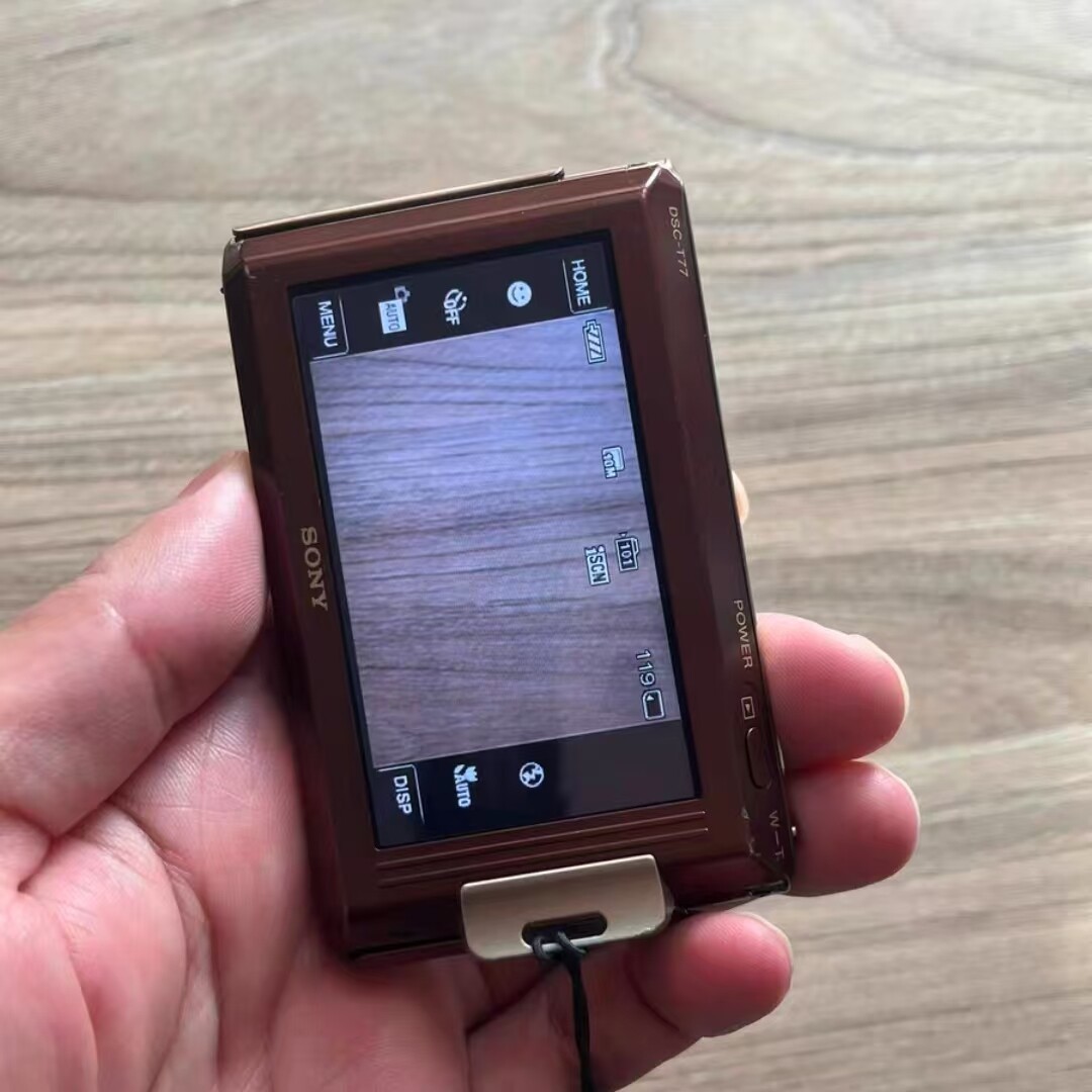 SONY Cyber Shot DSC-T77 10.1MP CCD Vintage Digital Camera Brown | eBay