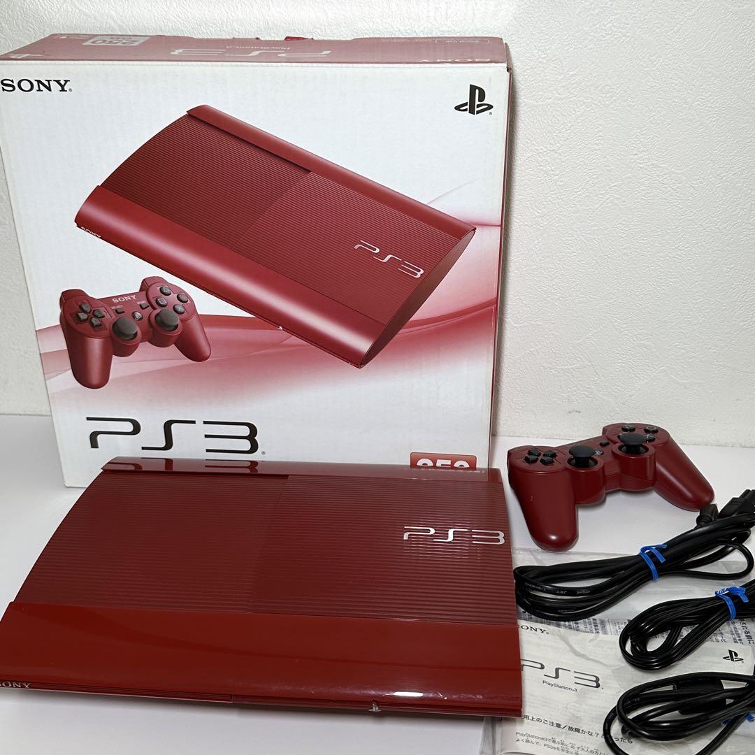 Sony PlayStation 3 PS3 250GB Garnet Red Game Console Used From