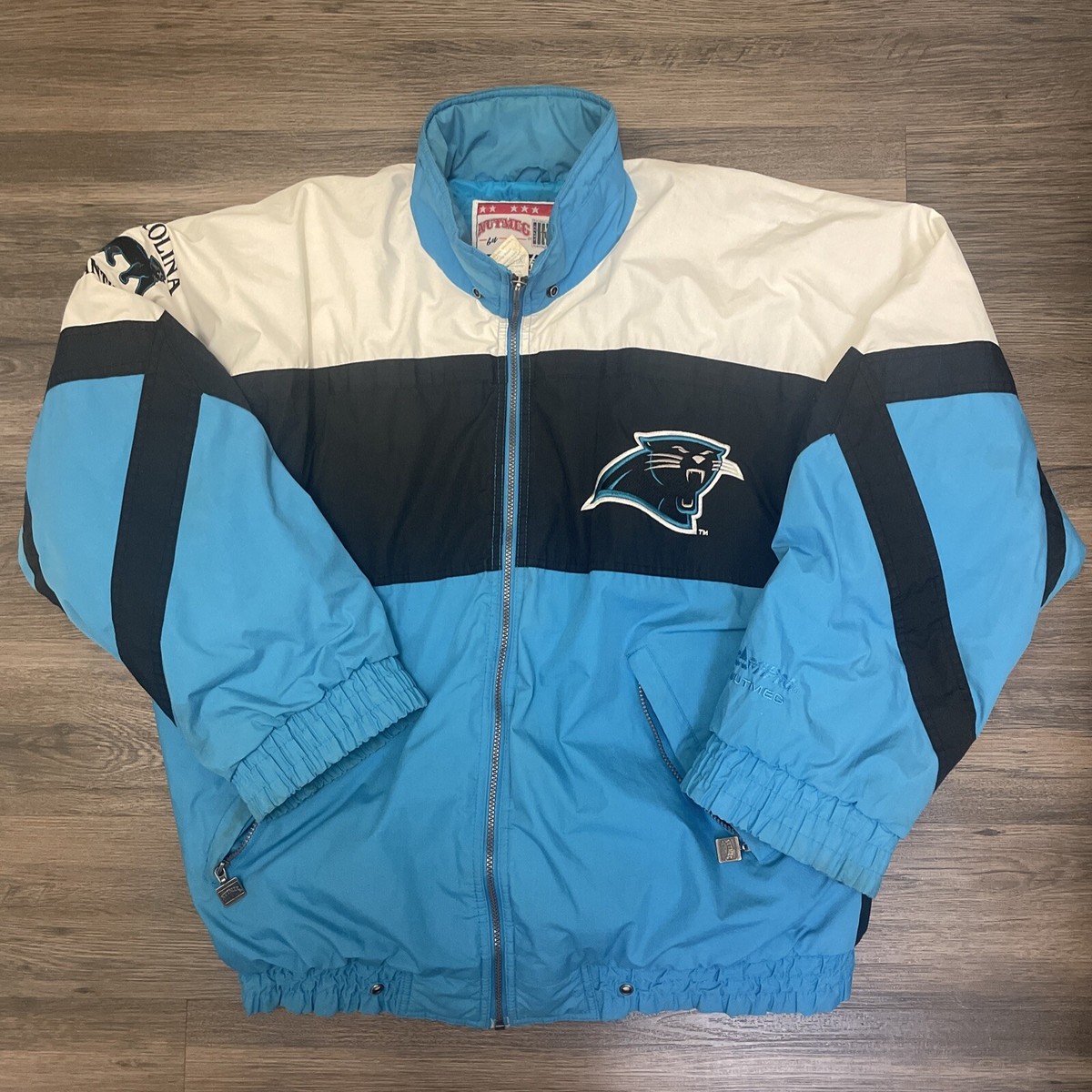 Vintage 80s 90s Carolina Panthers NFL Coat Jacket Men's XL Nutmeg