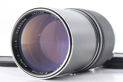 Olympus OM F.Zuiko 200mm f/5 Auto-T Lens – Clean, with Front