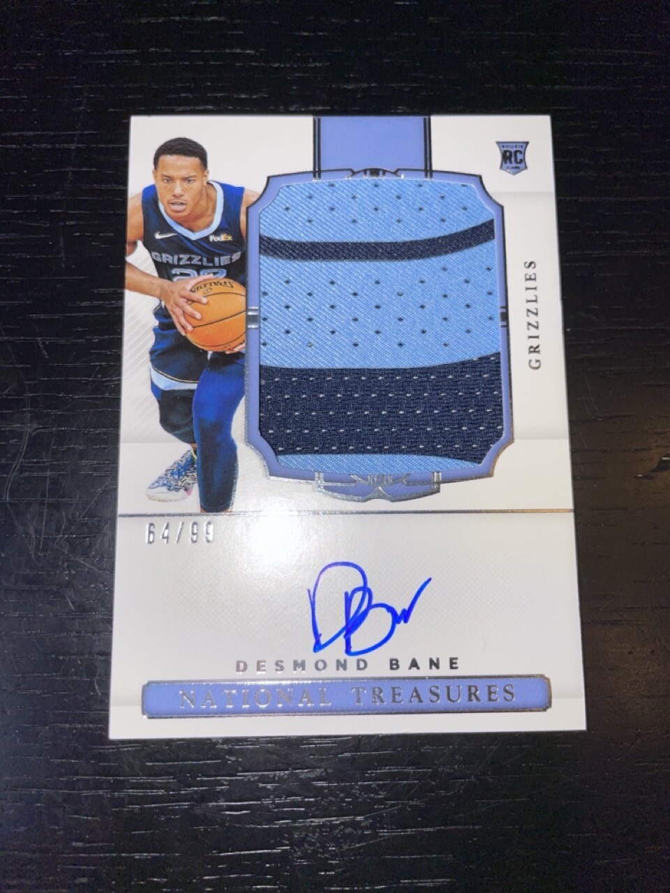 Desmond Bane 2020 National Treasures #147 Rookie Patch Auto /99