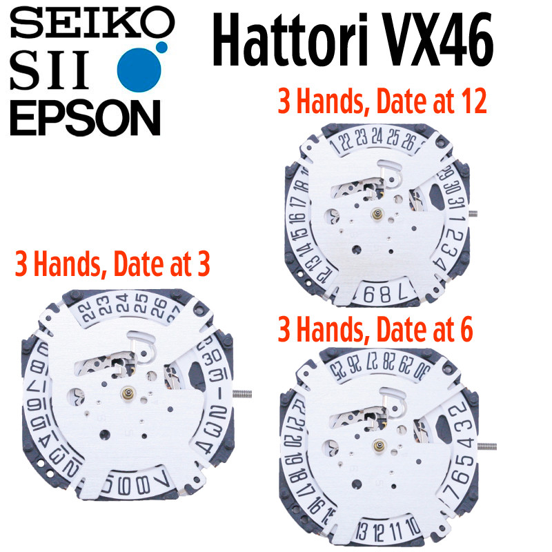 New Japan Seiko SII / TMI / Epson VX46 Watch Movement, 11 1/2, 3