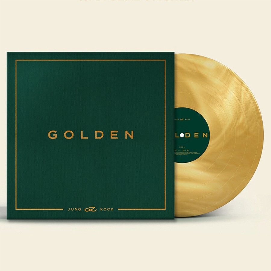 BTS JUNGKOOK GOLDEN Album LP Ver./Vinyl+Photo Book+2 Post Card+