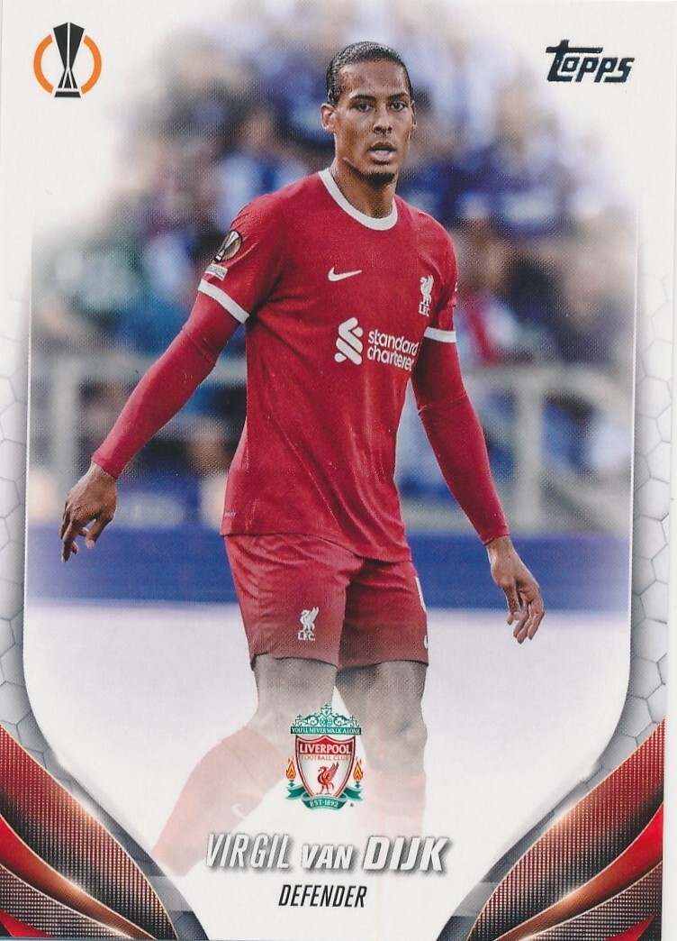 132 VIRGIL van DIJK 2023-24 Topps UEFA Club Competitions LIVERPOOL