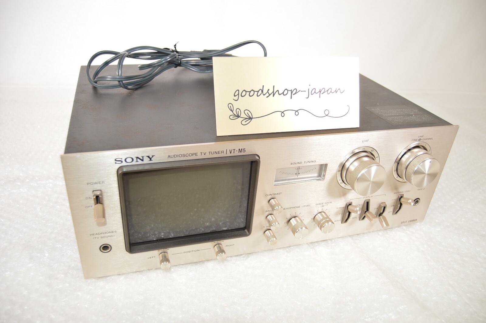 Sony VT-M5 Audioscope TV Tuner High End Vintage Gold Tested