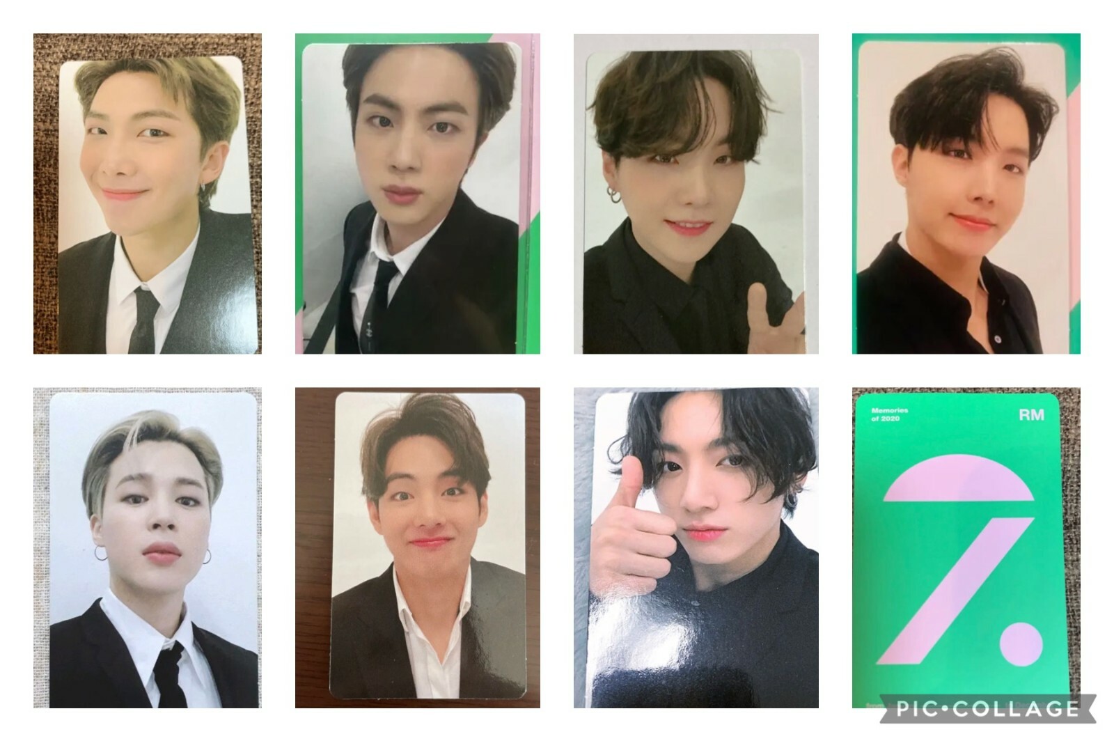 BTS Memories 2020 DVD Official Photo Card RM SUGA JIMIN JUNGKOOK V
