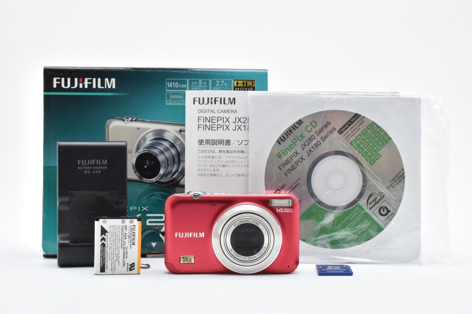 FUJIFILM FinePix JX280 Red 14.0MP Compact Digital Camera [EXC++]