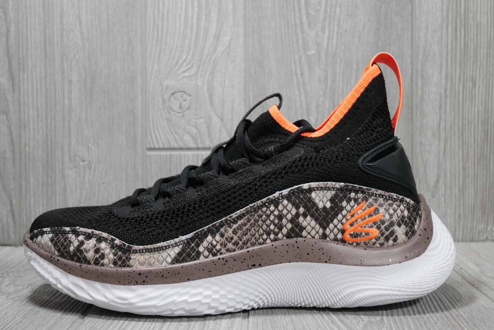 Under Armour Curry Flow 8 Snake Black Basketball Shoes 3024429-005