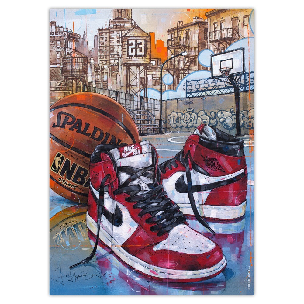 Nike Air Jordan 1 basketball court poster (50x70cm / 19.68×27.56