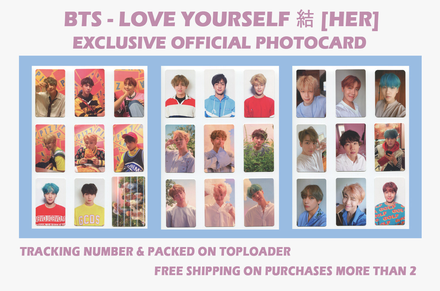 BTS - LOVE YOURSELF 承 [HER] EXCLUSIVE OFFICIAL PHOTOCARD | eBay