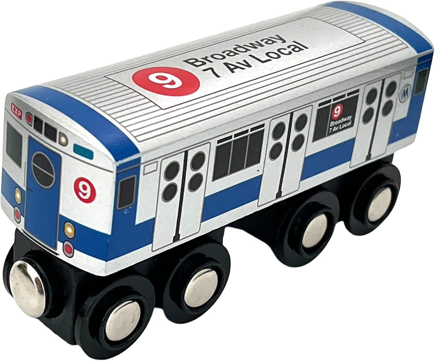 Munipals MP01_1109 NYC Subway R15 Platinum Mist 9 Train Wooden Car