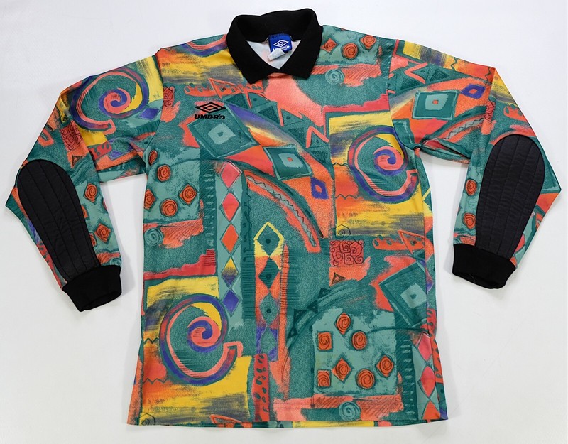 Rare Vintage UMBRO Crazy All Over Print Padded Soccer Keeper
