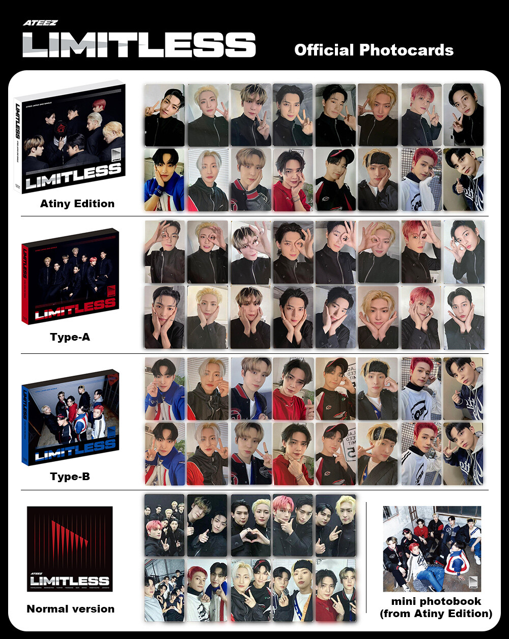 ATEEZ Limitless Japan 2nd single Album Official photocards | eBay