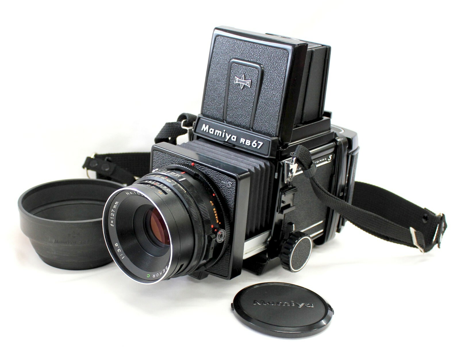 Mamiya RB67 Pro S w/ Sekor C 127mm F/3.8 with Hood & 120 Film Back