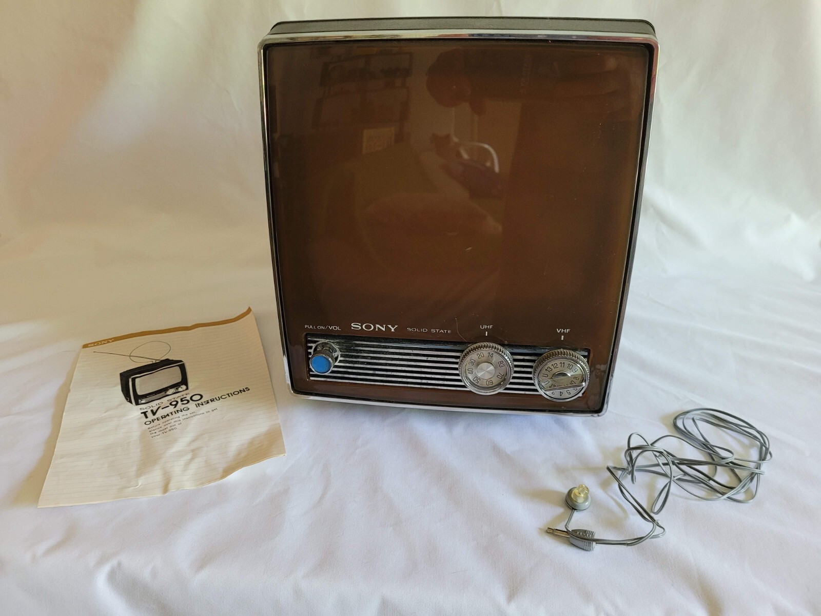 Vintage Sony Solid State TV-950 B&W Portable Television 89986 | eBay