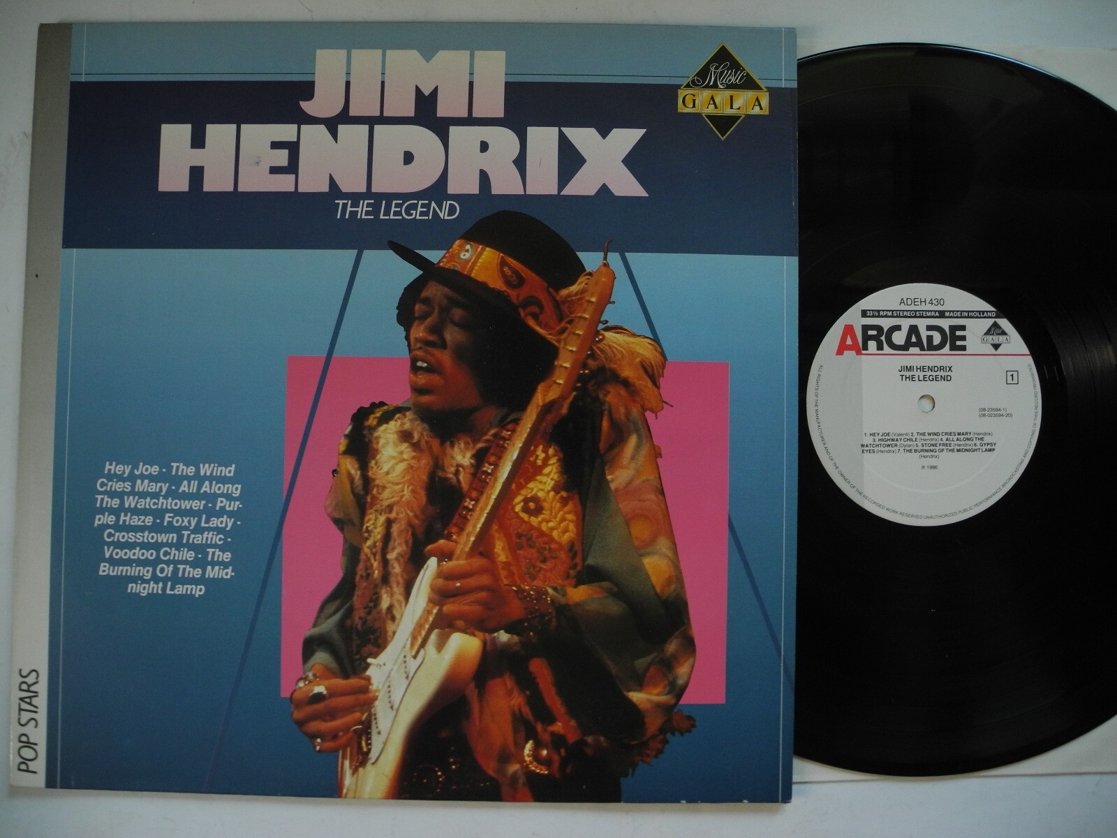 JIMI HENDRIX The Legend LP 1986 Holland Arcade Music Gala ADEH 430