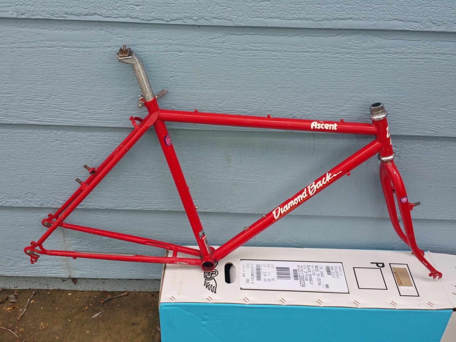 Vintage 1986 Diamondback Ascent Mountain Bike Frame + Fork Tange