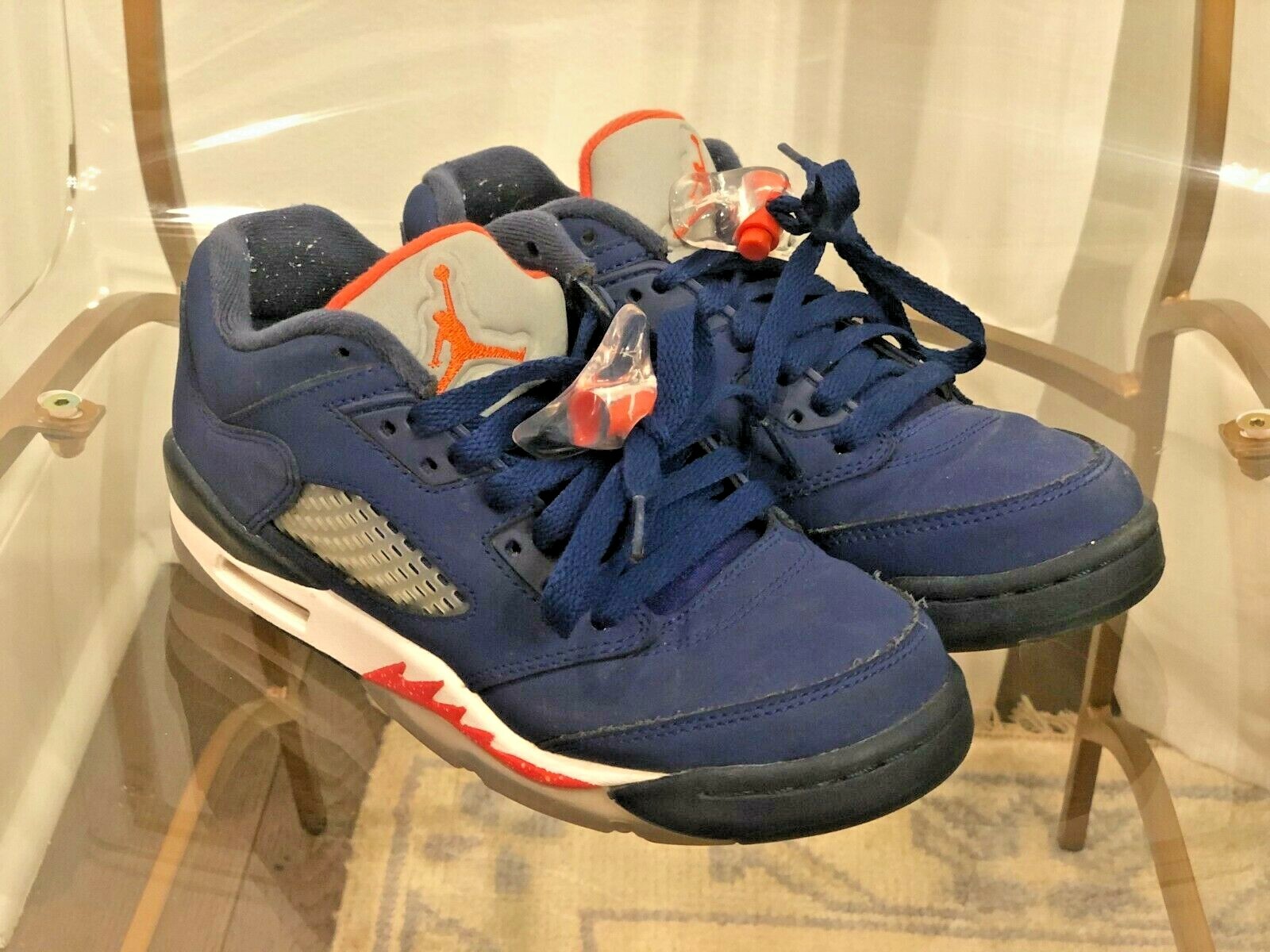 Nike Air Jordan 5 Retro Low NY Knicks Blue/White/Orange (Size 4.5
