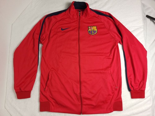 NIKE FCB BARCELONA Barca Men Sz 2XL Red Tracksuit Top Jacket